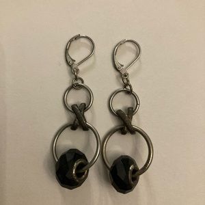 (3 for $25) Silver & Black Pierced Earrings